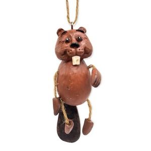Bert Anderson Christmas Ornament Beaver RARE Moving Tail Folk Primitive